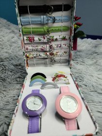  interchangeables-علبة ساعة مع أساور وخواتم قابلة 